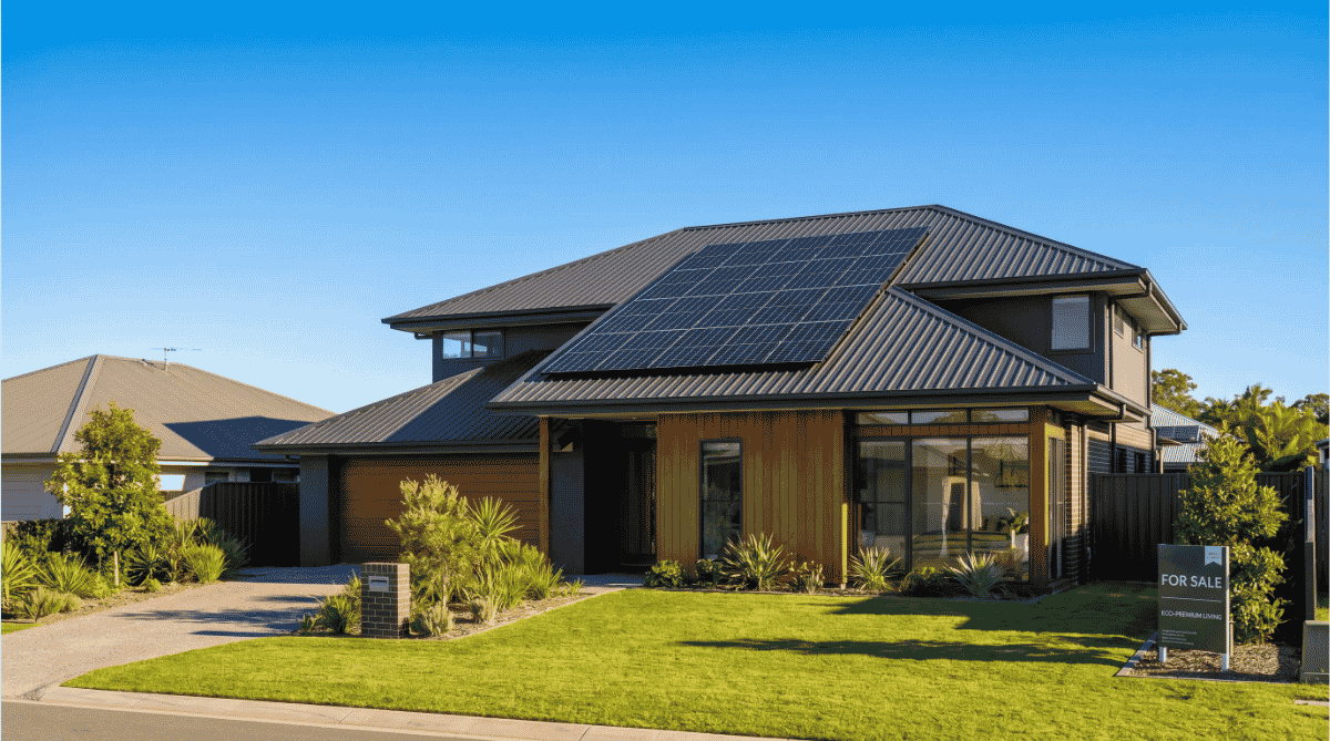 solar-energy-for-your-home-australia Solar energy for your home in Australia: 6.6kW panel array on a Brisbane suburban roof